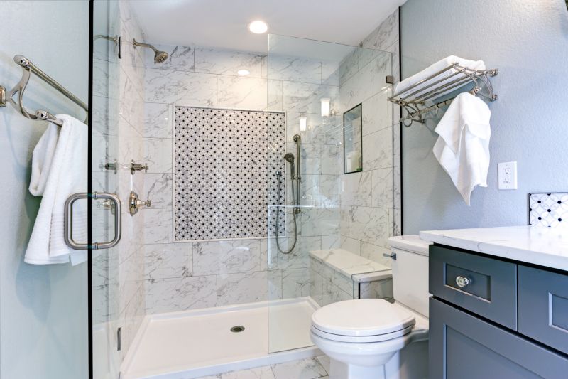 Corner Shower with Accent Tiles